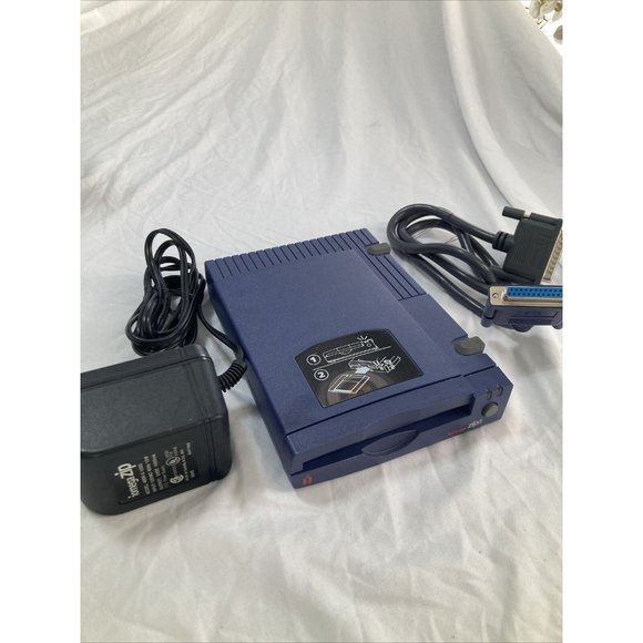 Iomega Other - Iomega Zip 100 Parallel Port External Disk Drive Z100P2 With Adapter Cord Tested
